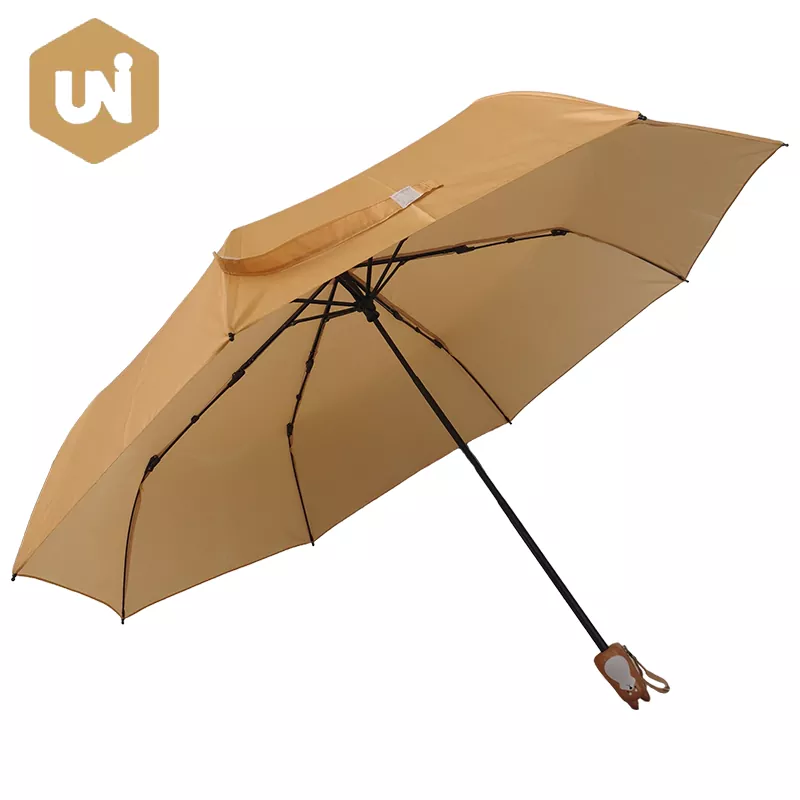 Ombrello con manico in legno Shiba e gatto